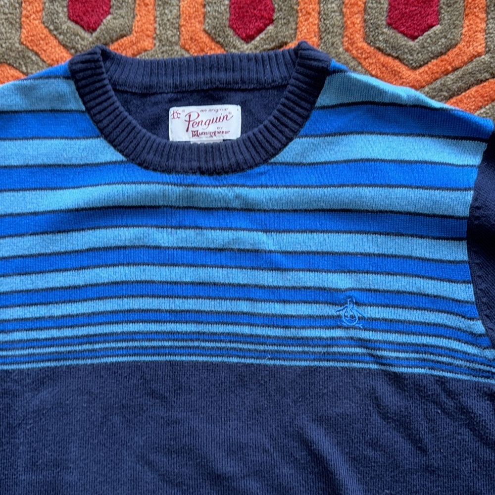 Original Penguin Blue Crewneck Sweater Men's Medium